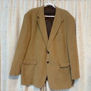 Lauren Ralph Lauren Men's 45R?(see) Tan Corduroy Leather Buttons‎ Sports Coat